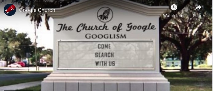 the church of google sign