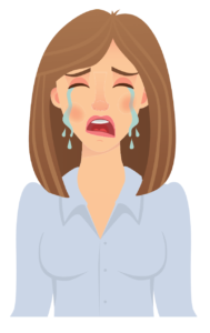 crying woman cartoon image
