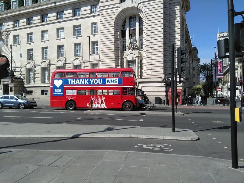Thank You NHS Red London Bus