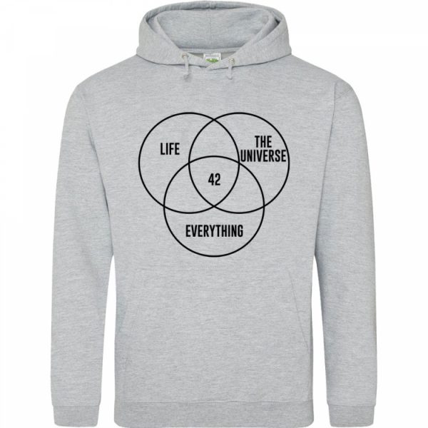 Hitchhikers Guide To The Galaxy Grey Hoodie