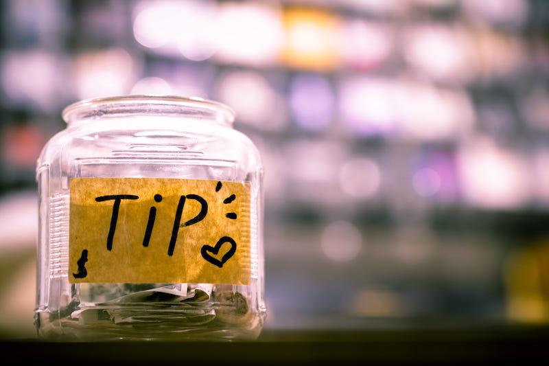 gratuity tip jar