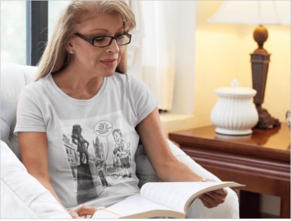 politics joke Statue Tory heather grey womens chiller t-shirt