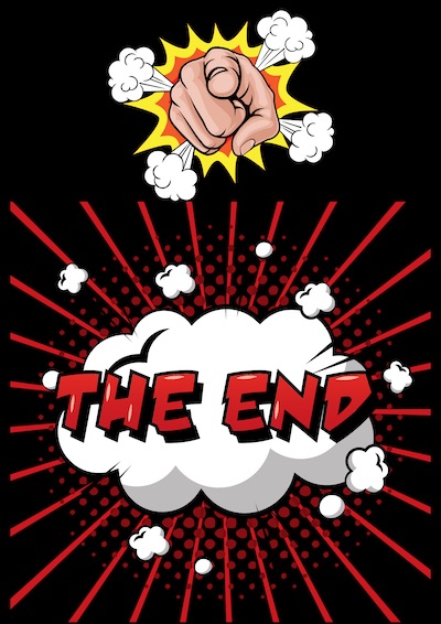 The End pop art graphic