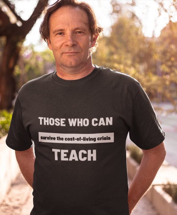 Black Those Who Can Teach Parody T-shirt
