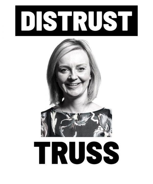 Distrust Liz Truss T-Shirt Design