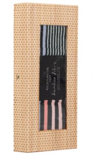 Ladies' Glenmuir Patterned & Plain Gift Boxed Bamboo Socks