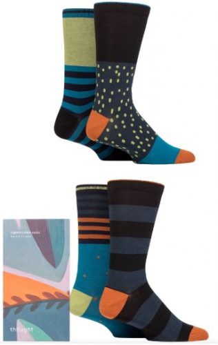 Men's Thought Axton Organic Cotton Patterned Gift Boxed Socks