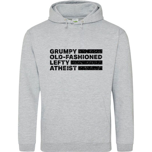 grumpy old man grey hoodie