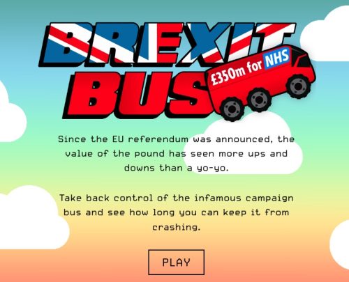 Brexit bus video game